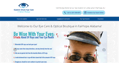 Desktop Screenshot of easternshoreeyecare.com