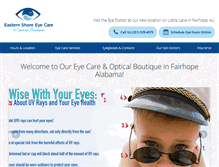 Tablet Screenshot of easternshoreeyecare.com